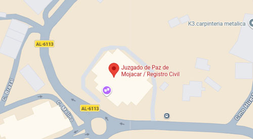 plano Registro Civil y Juzgado de Paz Mojácar de Almería